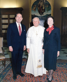 thornburgh, ginny and pope john paul II