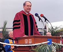 speaking at commencement upon receipt of honorary degree 